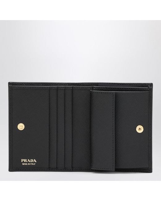 Prada Black Saffiano Leather Small Wallet