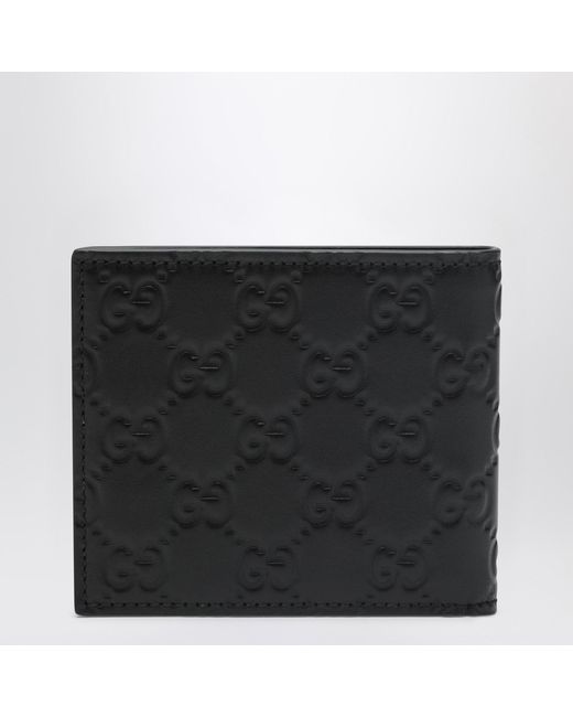 Gucci Black Gg Emblem Bi-Fold Wallet for men