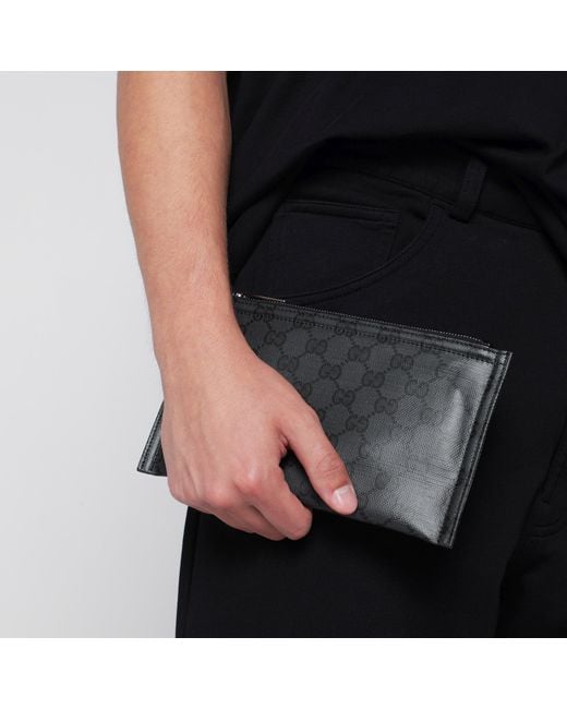 Gucci Black Small Essence Classic Pouch for men