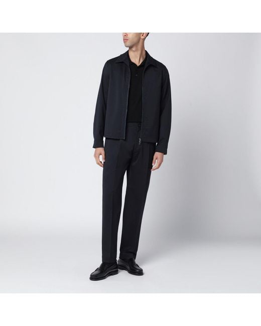 Santaniello Black Wool Blend Suit for men