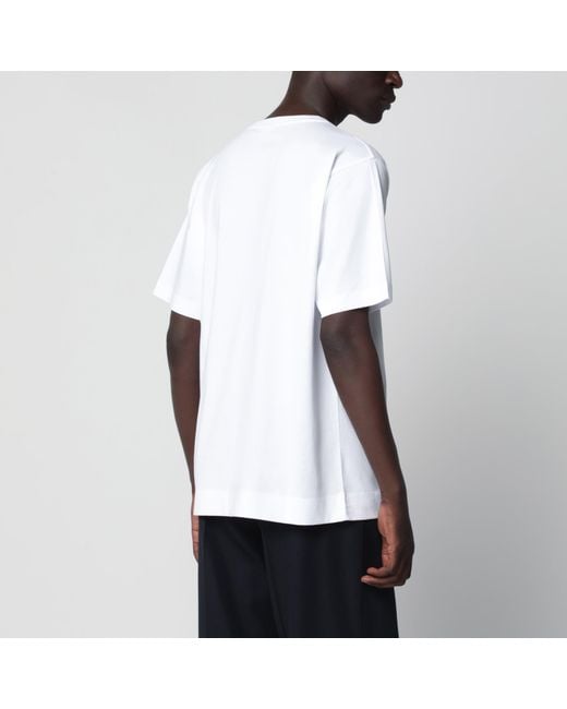 Dries Van Noten White Cotton T-Shirt for men