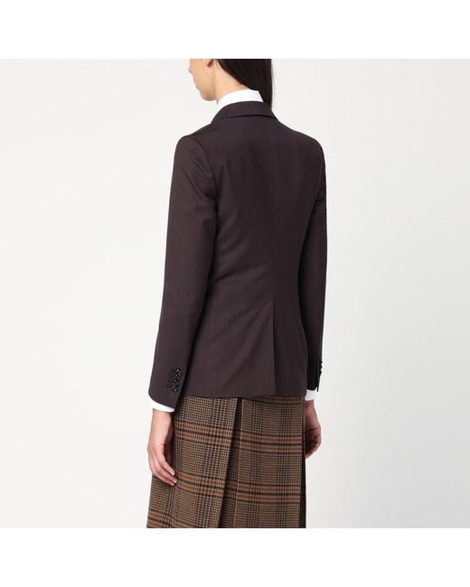 Veste Croisée En Mélange De Laine Tagliatore en coloris Multicolor
