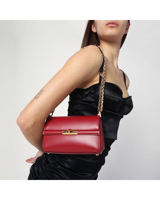 Dolce & Gabbana Red Kleine Rote Schultertasche Marlene