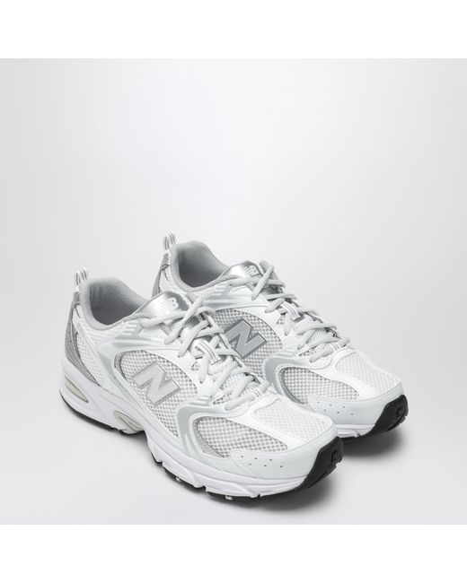 New Balance White Sneakers 530/ Metallic