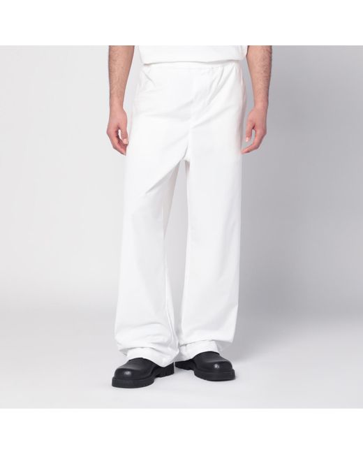 OAMC White Peacemaker Trousers for men