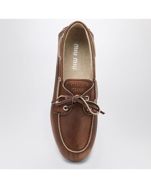 Miu Miu Brown Low Shoes