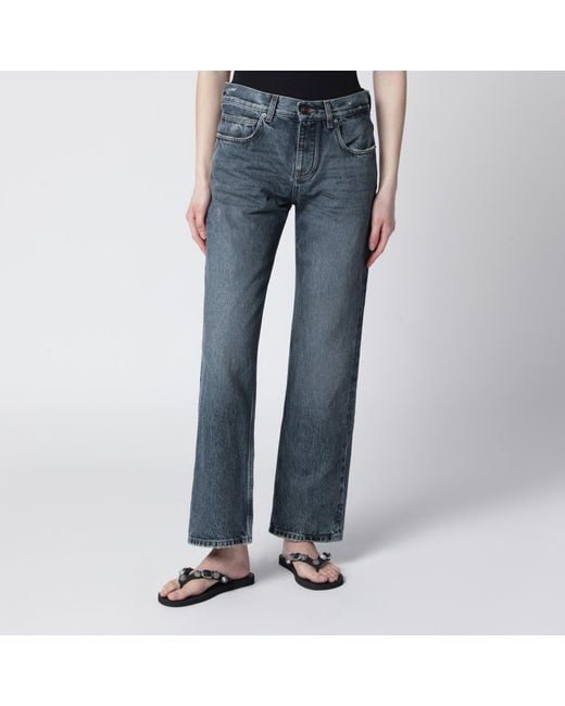 Balenciaga Blue Vintage Jeans With Worn Effect