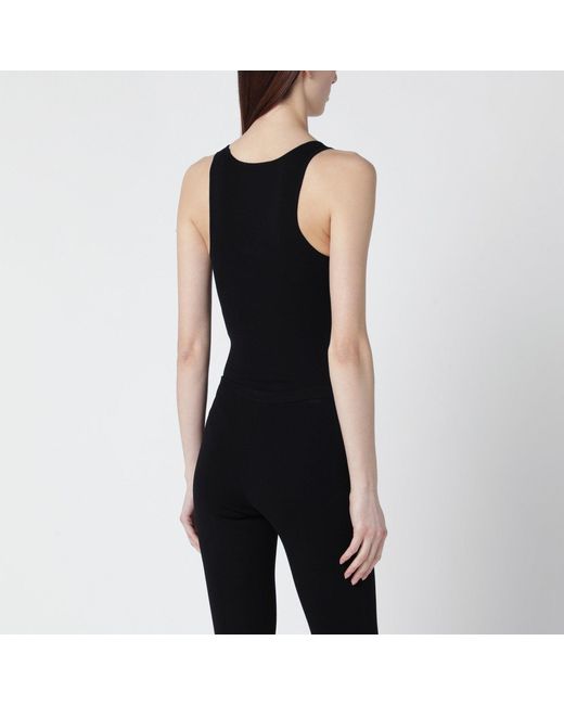 Entire studios Black Viscose Jersey Bodysuit