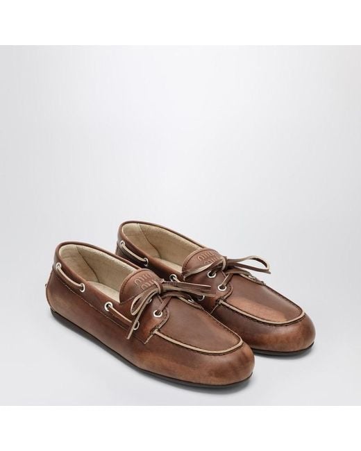 Miu Miu Brown Low Shoes