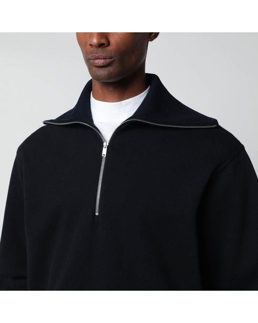 Jil Sander Black Half-Zip Sweatshirt for men