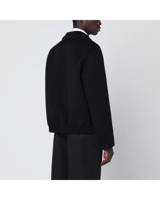 Gucci Schwarze Wolljacke Mit Reißverschluss in Black für Herren