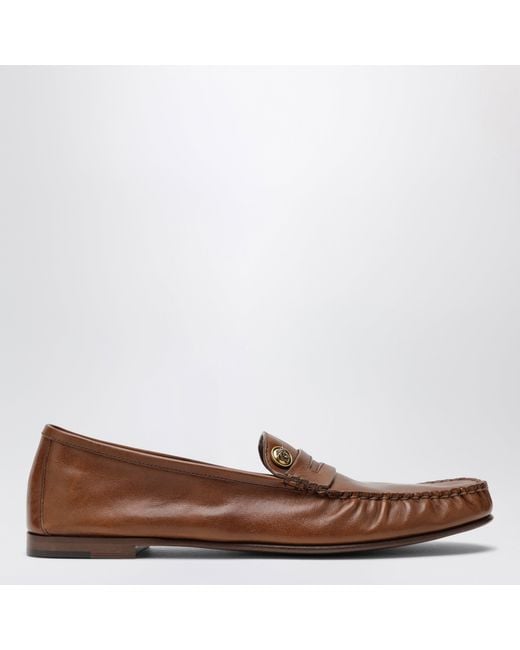 Versace Brown Guanto Loafers for men