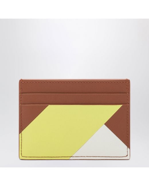 Loewe Brown Anagram Card Holder With Multicolour Graphic Motif