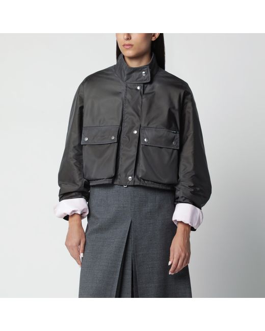 Prada Black Lead Re-Nylon Washed Jacket