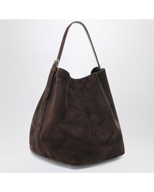 Totême  Black Espresso-Coloured Suede Tote Bag