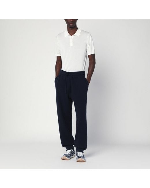 Burberry Blue Navy Cashmere-blend jogging Pants for men