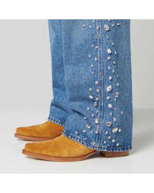 1989 STUDIO Blue Over Denim Pants Crystals for men