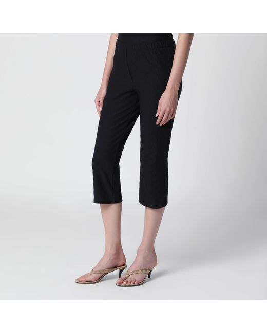 Gucci Black Gg Jacquard Jersey Pants With Elastic Waist