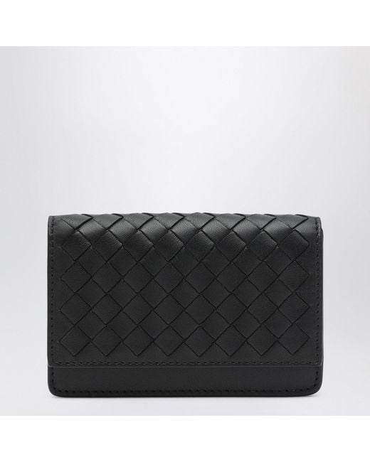 Bottega Veneta Black Small Intrecciato Continental Wallet