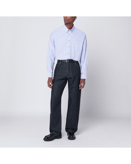 Givenchy Hellblaues Button-Down-Hemd Aus Baumwolle in White für Herren