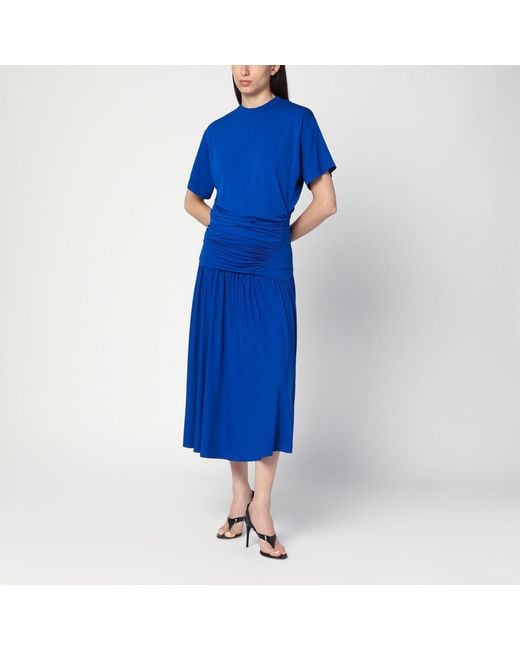 Ferragamo Blue Dress With Draping