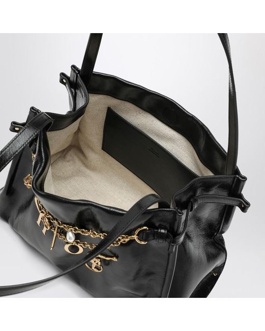 Borsa a spalla charms nera in pelle di Chloé in Black