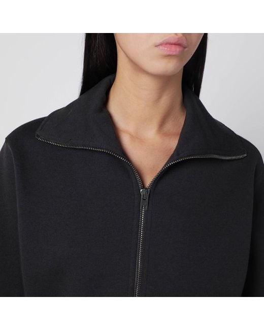 Lemaire Black Wool-Blend Zip Sweater
