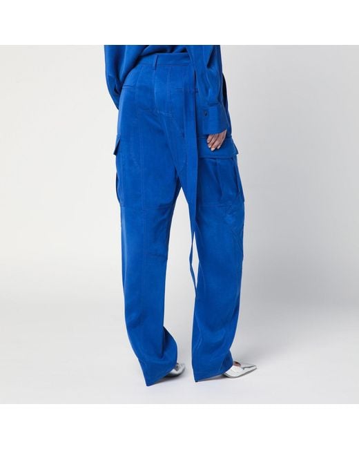 Ferragamo Blue Electric Cargo Trousers