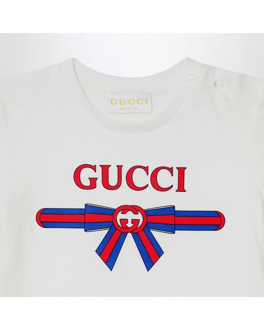 Gucci White T-Shirt With Logo Print