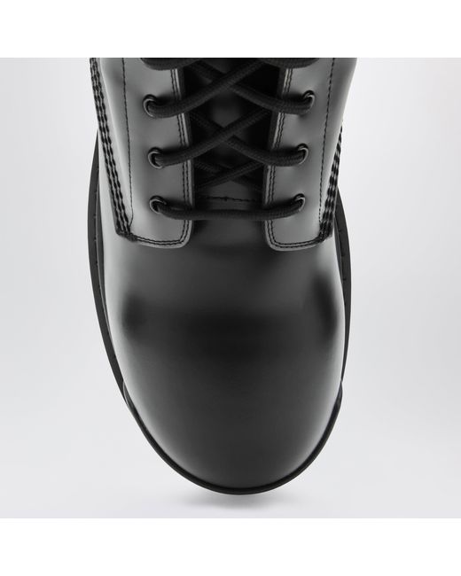Balenciaga Black Combat Leather Boots for men