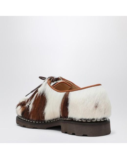 Paraboot Brown Michael Lace-up Shoes In Pony Hair for men