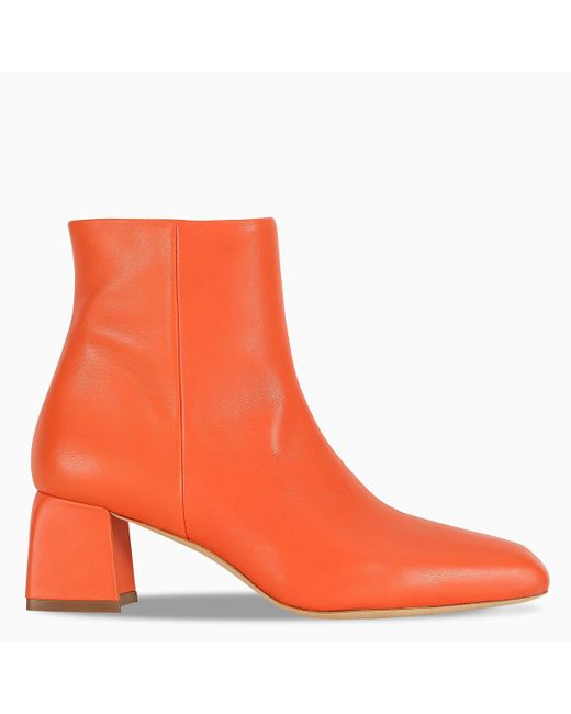 Kalda Orange Martini Ankle Boots