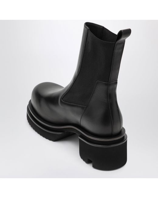 Rick Owens Black Bogun Leather Boots for men