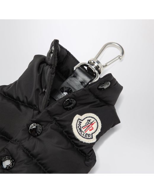 Moncler Black Down Jacket-Shaped Keyring for men