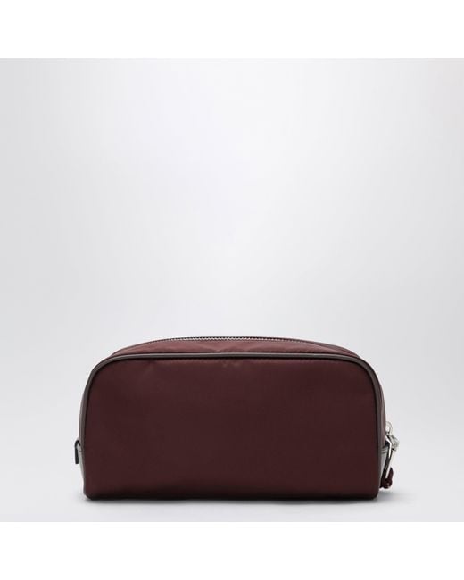 Prada Brown Speedrock Re-Nylon And Leather Pouch for men