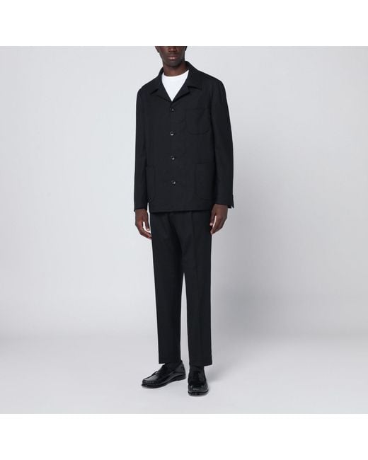 Santaniello Black Single Breasted Suit for men