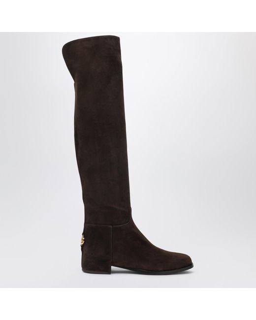 Dolce & Gabbana Black High Suede Boot