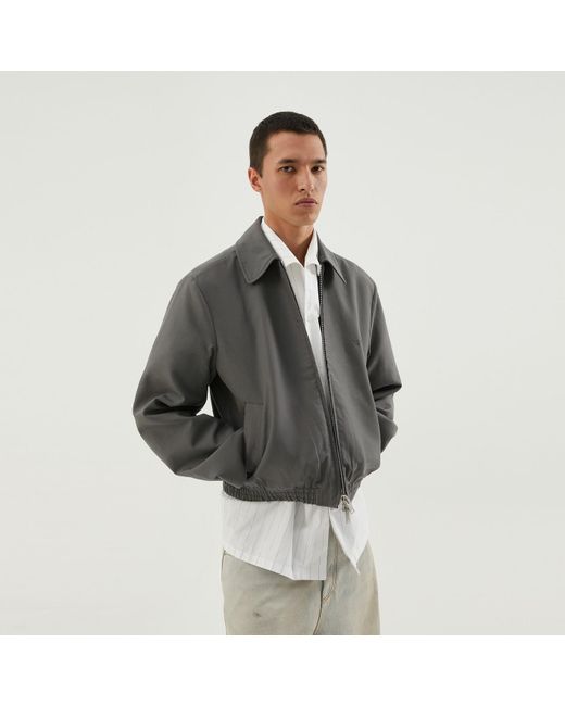 1989 STUDIO Gray Light Zip-up Jacket Dark for men