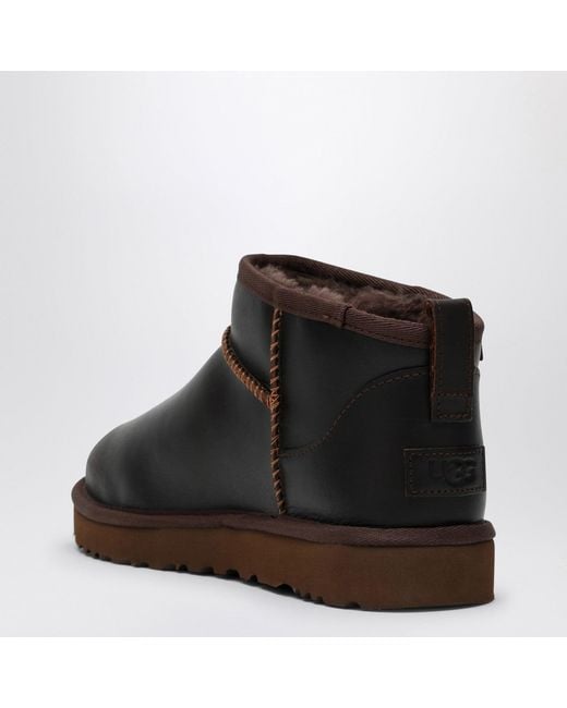 Ugg Black Classic Ultra Mini Ironwood Boot
