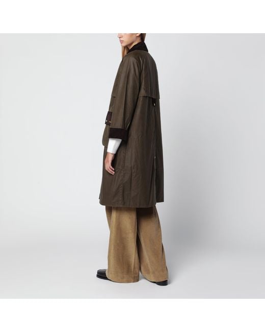 Barbour Green Long Waxed Cotton Jacket