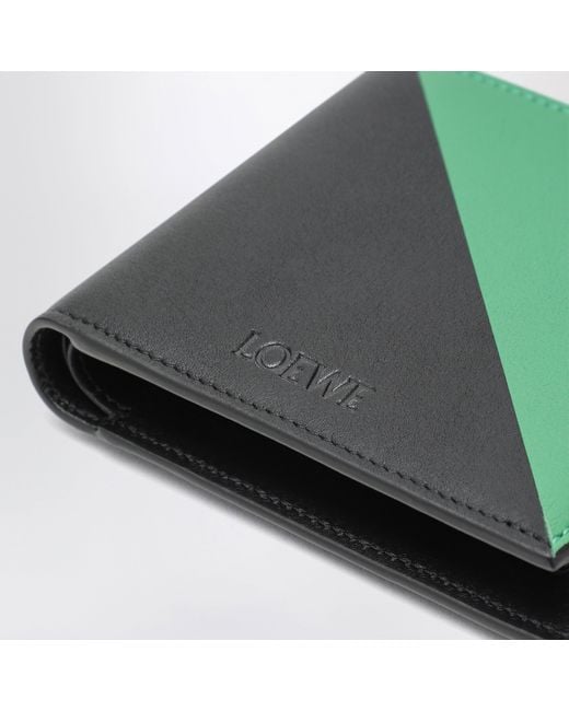 Loewe Green Flag Bifold Wallet With Coin Pocket for men