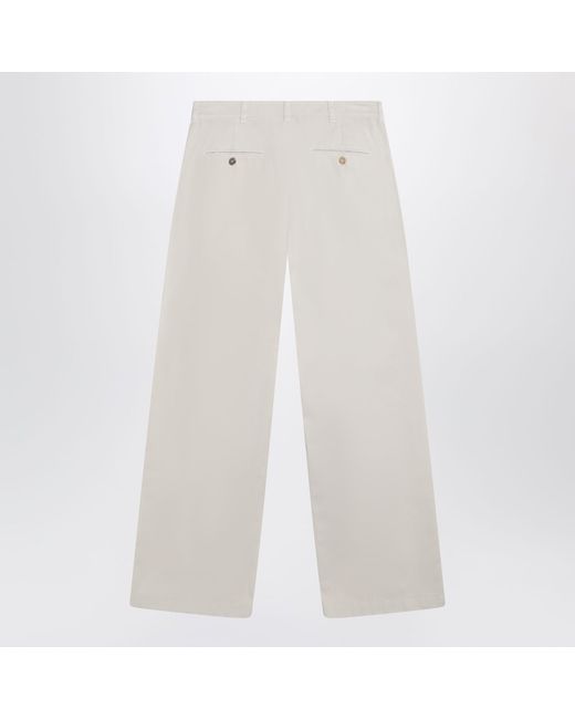 Prada White Sandcolored Trousers