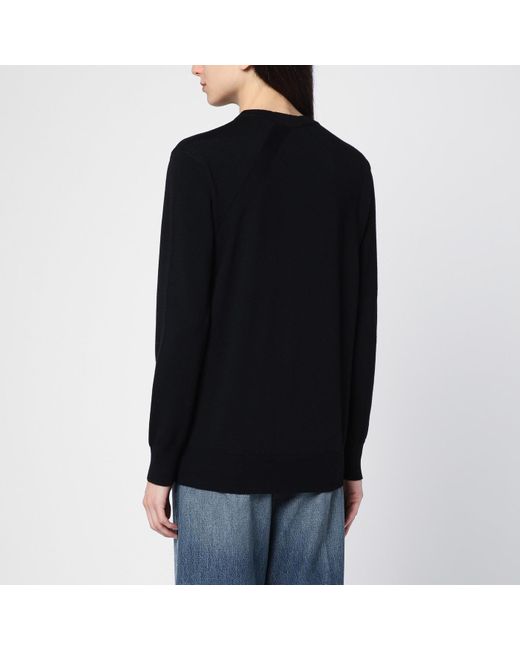 Jil Sander Black Wool Crew-neck Sweater