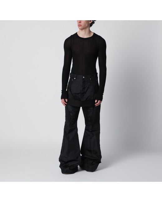 Rick Owens Black Megastrapped Bolans Jeans for men