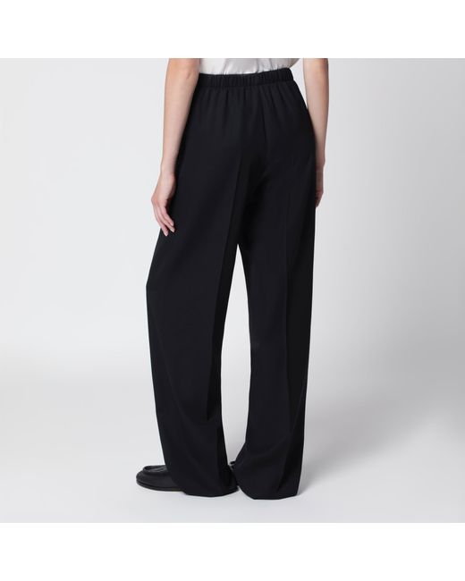 Bottega Veneta Black Wide-Leg Elasticated Trousers