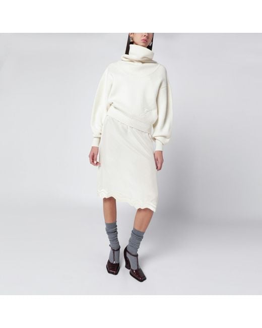 Jacquemus White Balloon-Sleeve Sweater