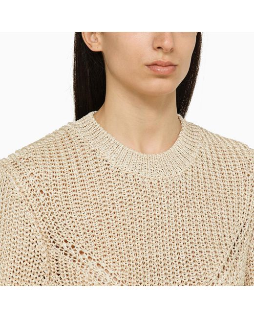 Isabel Marant Natural Recycled Polyester Crew-Neck Jumper For