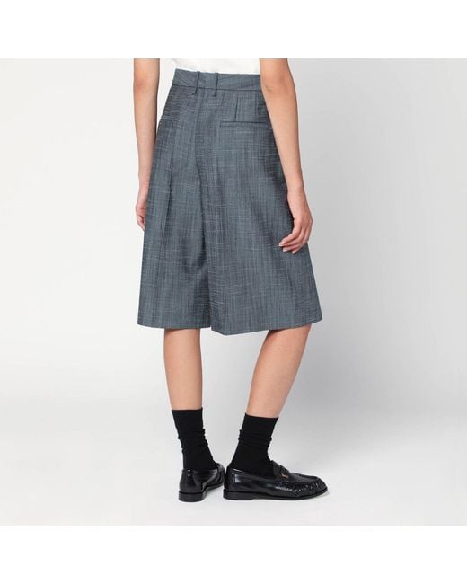 Jil Sander Blue Bermuda