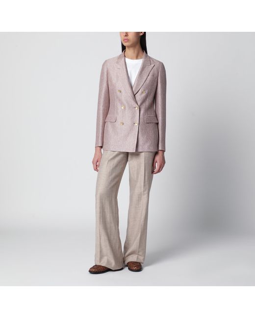 Tagliatore Brown Doublebreasted Cotton Jacket