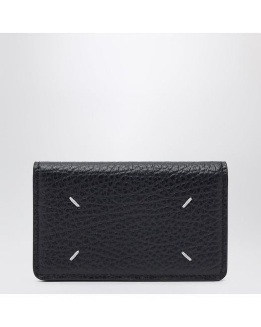 Maison Margiela Black Four Stitches Cardholder for men